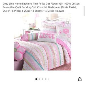 Greta Pastel Pink and White Quilt Set